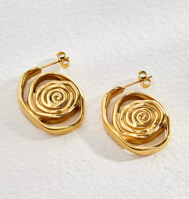 SPIRAL EMBRACE LUXE SET In Solid Non-Tarnish Stainless Steel With 18K Gold-Plate