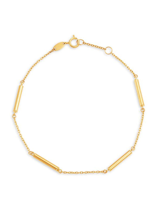 MINIMALIST GOLD BAR CHAIN - NECKLACE In Solid Non-Tarnish Stainless Steel With 18K Gold-Plate