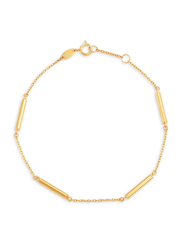 MINIMALIST GOLD BAR CHAIN - NECKLACE In Solid Non-Tarnish Stainless Steel With 18K Gold-Plate