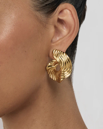 THE WAVE WITHIN made in Solid Stainless Steel with 18K Gold Plate