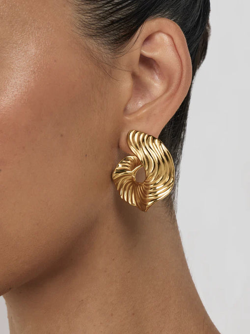 THE WAVE WITHIN made in Solid Stainless Steel with 18K Gold Plate