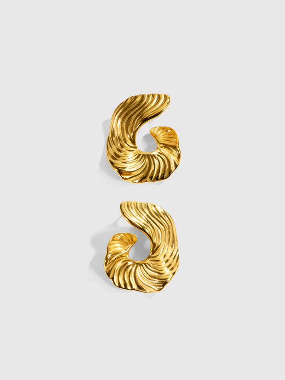 THE WAVE WITHIN made in Solid Stainless Steel with 18K Gold Plate