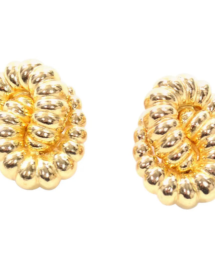 GOLDEN SERPENTINE VINTAGE DIOR EARRINGS In Solid Stainless Steel With 18K Gold-Plate