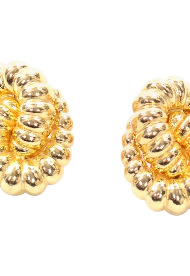 GOLDEN SERPENTINE VINTAGE DIOR EARRINGS In Solid Stainless Steel With 18K Gold-Plate