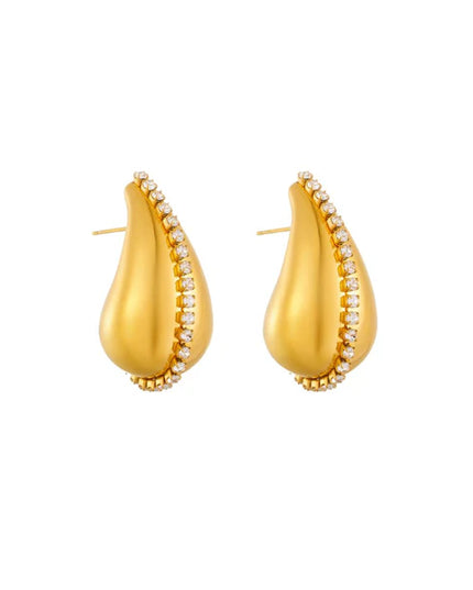 Starlit Teardrop Earrings – Where Elegance Meets Emotion In Solid Stainless Steel 18K Gold-Plate
