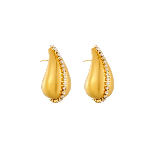 Starlit Teardrop Earrings – Where Elegance Meets Emotion In Solid Stainless Steel 18K Gold-Plate