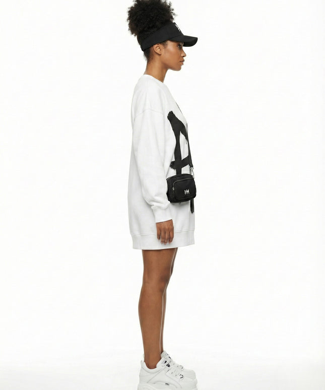 Oversized Brushstroke Sweatshirt Dress