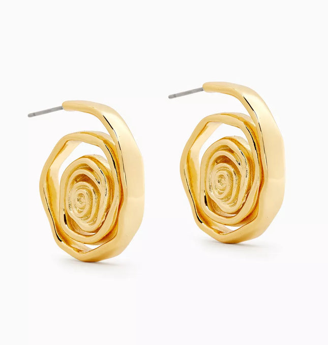 Golden Aura Luxe Spin Earrings – Spin Your Energy Into Art - In Solid Stainless Steel 18K Gold-Plate