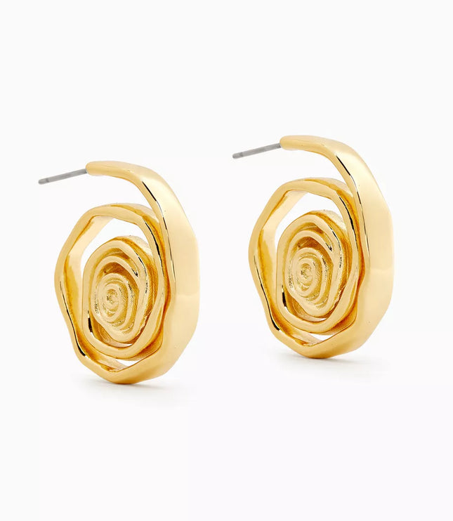Golden Aura Luxe Spin Earrings – Spin Your Energy Into Art - In Solid Stainless Steel 18K Gold-Plate