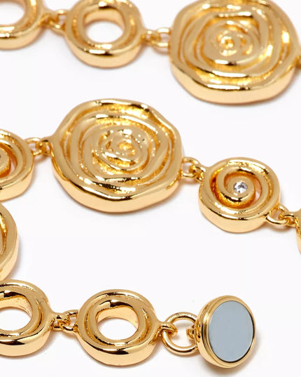Luxe Canvas - Versace-style Inspired Coin Medallion Necklace In Solid Stainless Steel With 18K Gold-Plate