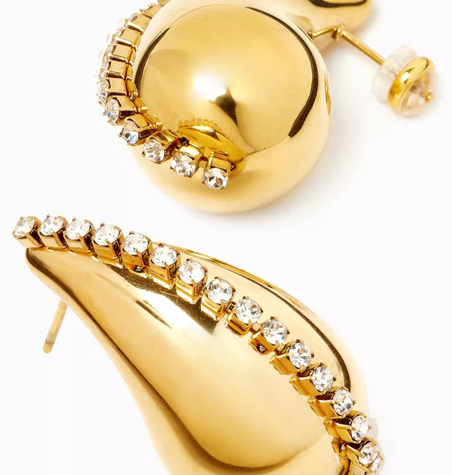 Starlit Teardrop Earrings – Where Elegance Meets Emotion In Solid Stainless Steel 18K Gold-Plate