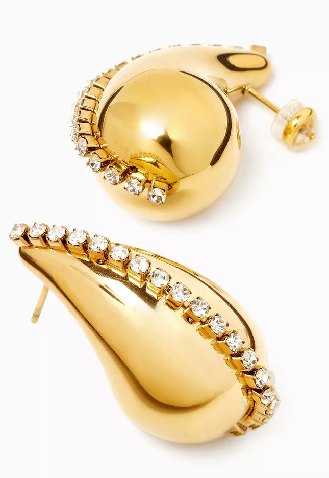 Starlit Teardrop Earrings – Where Elegance Meets Emotion In Solid Stainless Steel 18K Gold-Plate