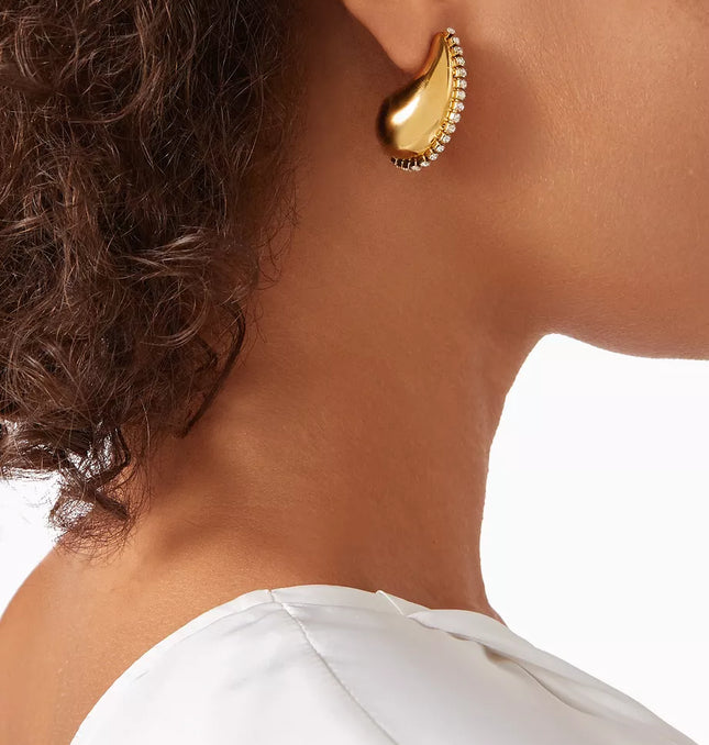 Starlit Teardrop Earrings – Where Elegance Meets Emotion In Solid Stainless Steel 18K Gold-Plate