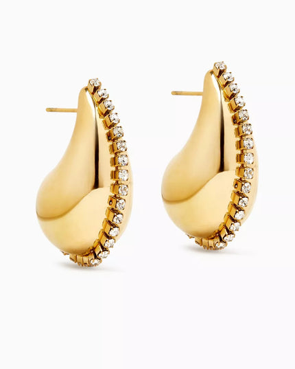 Starlit Teardrop Earrings – Where Elegance Meets Emotion In Solid Stainless Steel 18K Gold-Plate