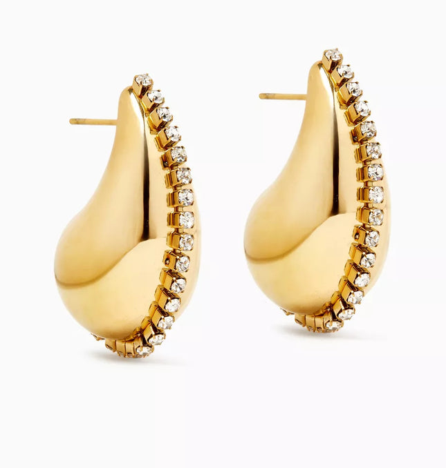 Starlit Teardrop Earrings – Where Elegance Meets Emotion In Solid Stainless Steel 18K Gold-Plate