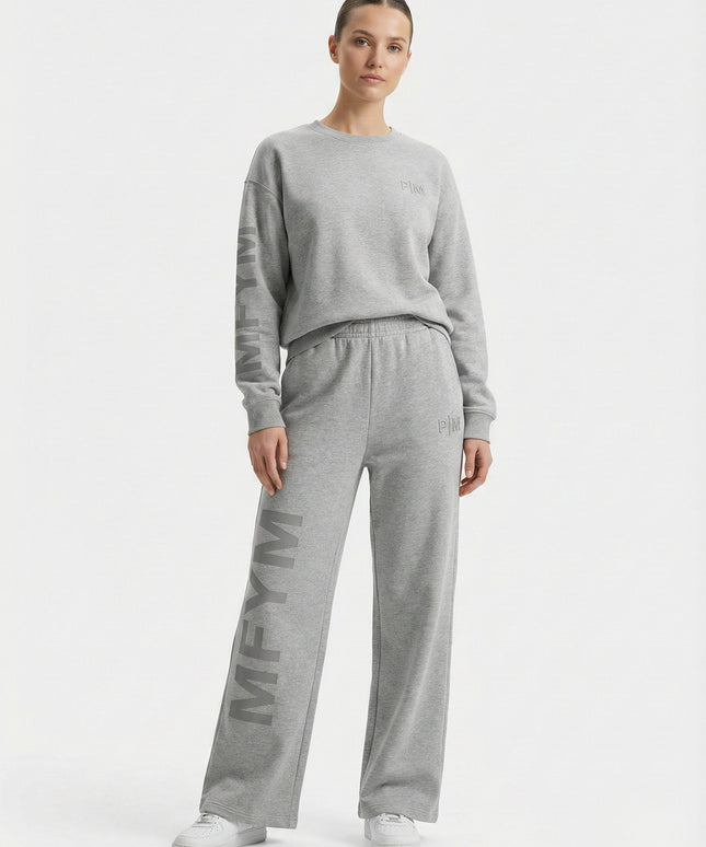 PORTRAIT MOOD MFYM Wide-Leg Lounge Set – Cloud Grey