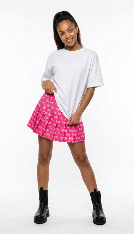 The PM Bubblegum Icon Pleated Skirt