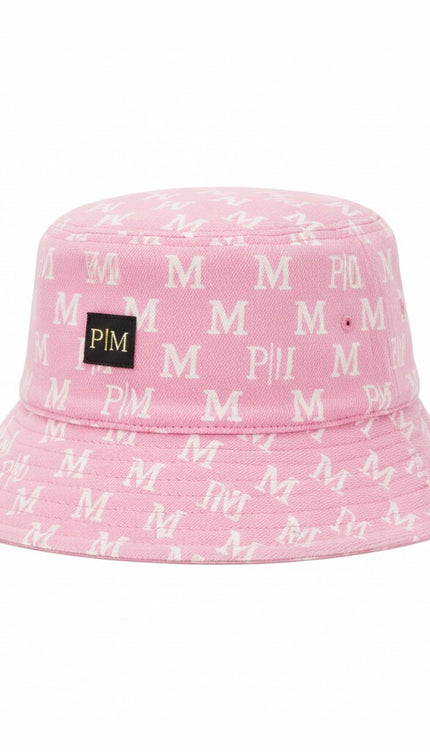 The PM Bubblegum Monogram Bucket Hat