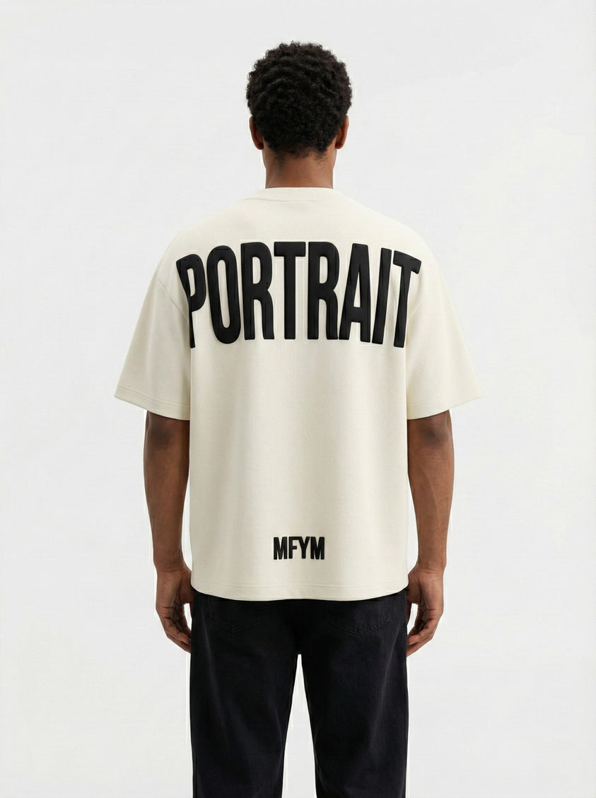 MFYM Portrait Back Tee — Ivory