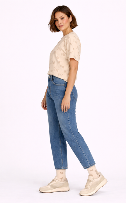 The PM Sandstone Monogram Cotton Tee