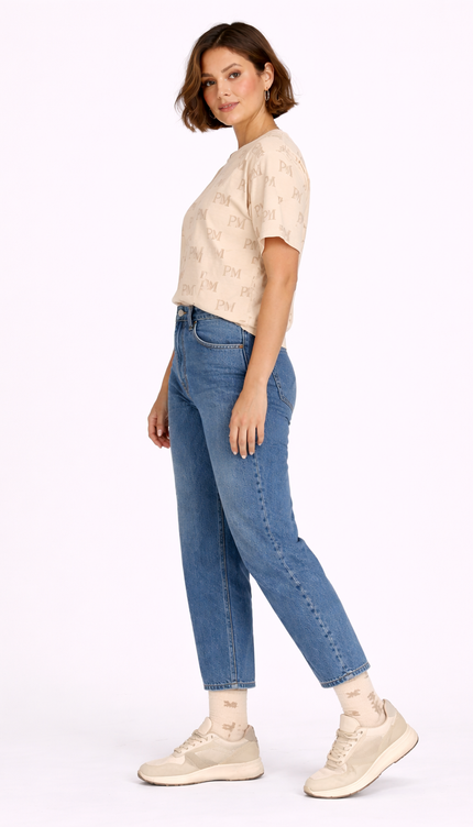 The PM Sandstone Monogram Cotton Tee