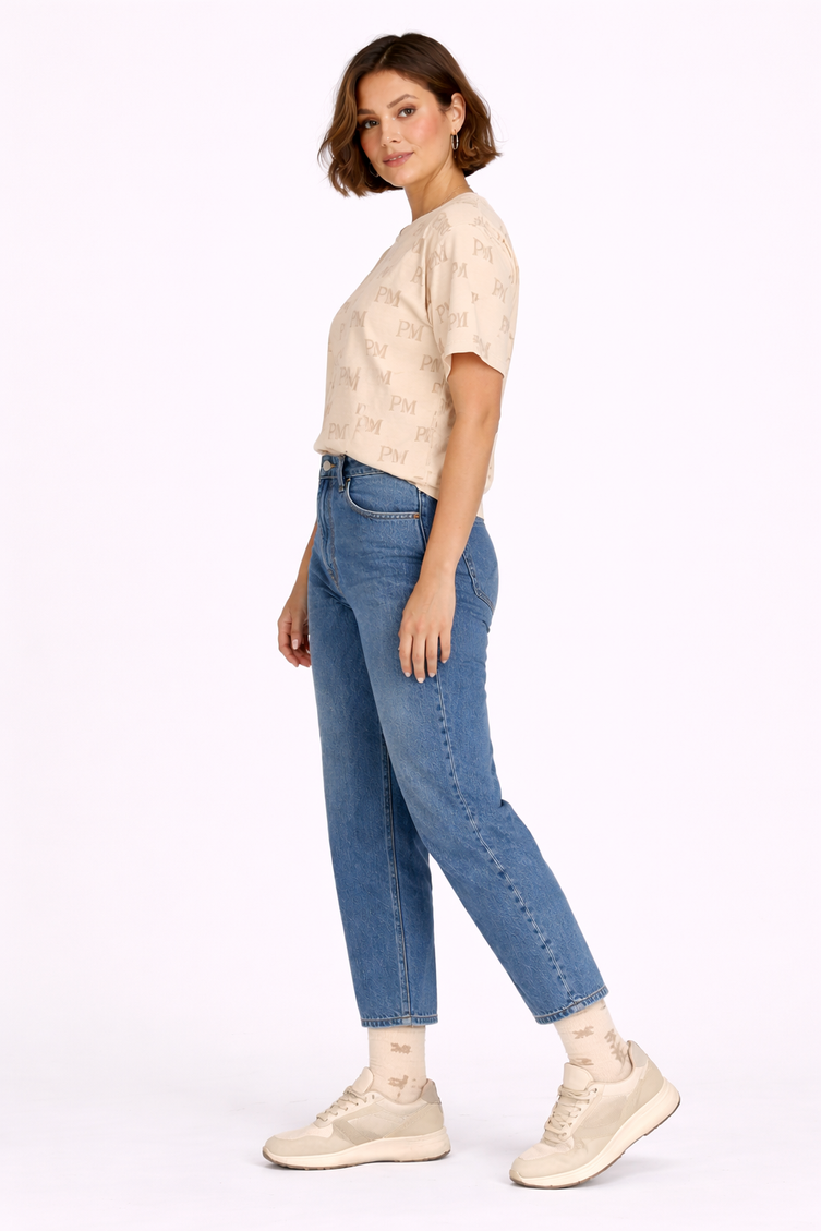 The PM Sandstone Monogram Cotton Tee