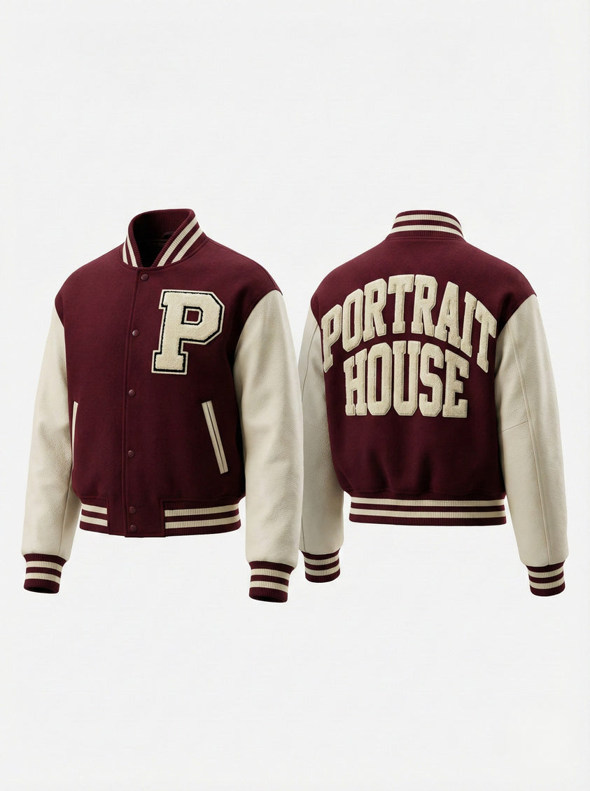 PORTRAIT HOUSE Heritage Varsity Jacket