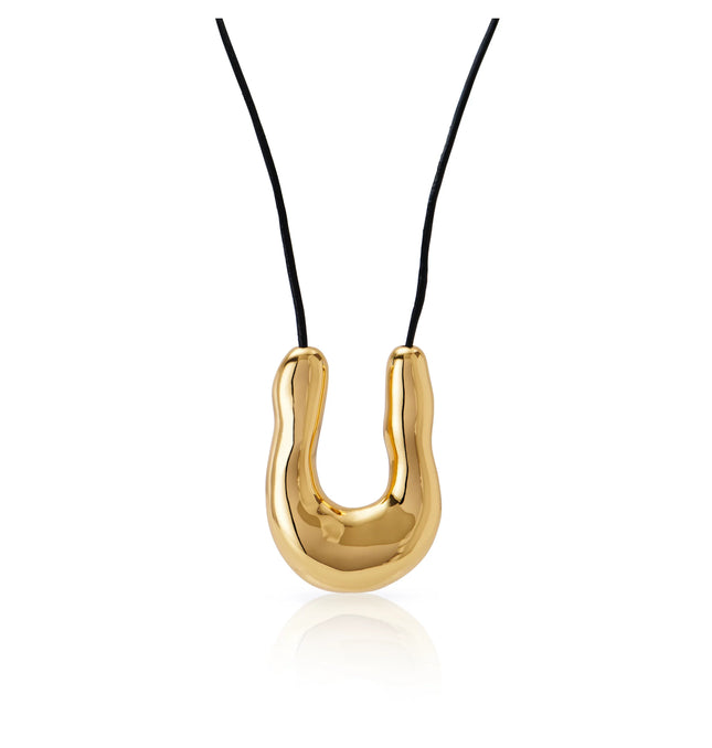 CELESTIAL EMBRACE PENDANT - NECKLACE In Solid Non-Tarnish Stainless Steel With 18K Gold-Plate