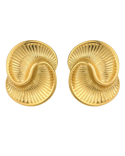 Solar Flow Luxe Earrings – Golden Light in Motion
