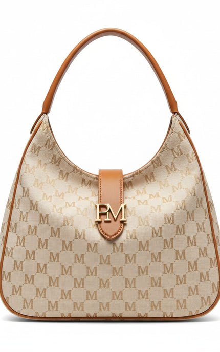 M-SIGNATURE Belladonna Hobo – Cream Monogram
