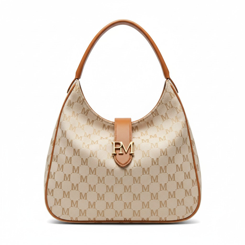 M-SIGNATURE Belladonna Hobo – Cream Monogram