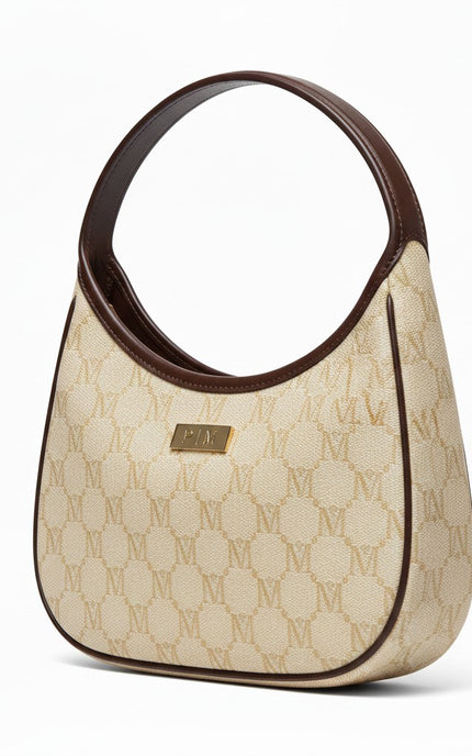 M-SIGNATURE Sandstone Monogram Hobo Mini