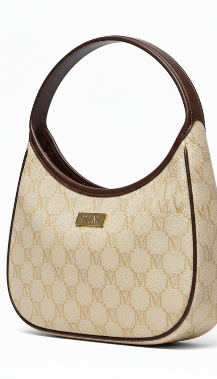 M-SIGNATURE Sandstone Monogram Hobo Mini