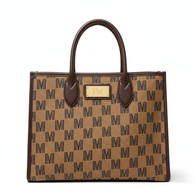 M-SIGNATURE Sandstone Monogram Hobo