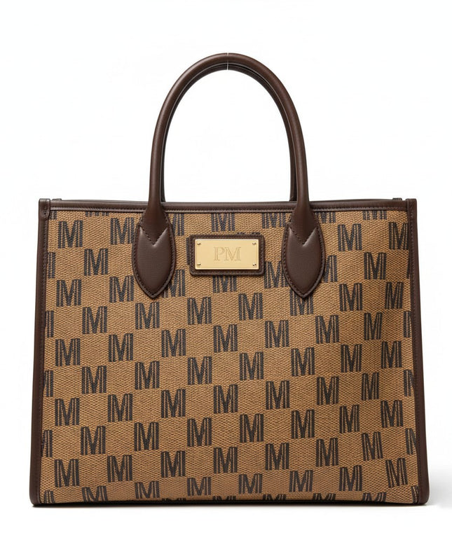 M-SIGNATURE Sandstone Monogram Hobo