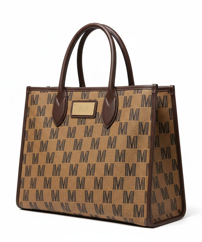 M-SIGNATURE Sandstone Monogram Hobo