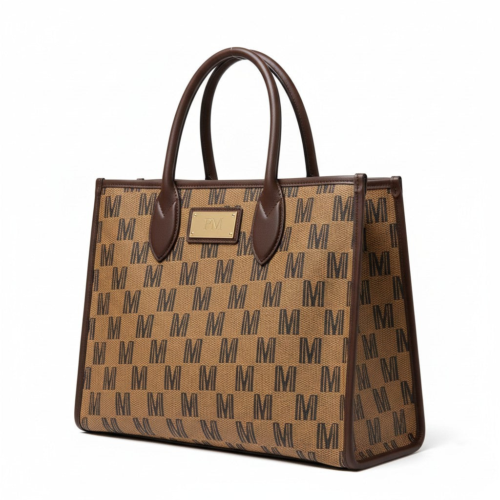 M-SIGNATURE Sandstone Monogram Hobo