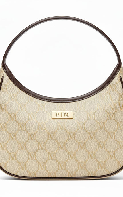 M-SIGNATURE Sandstone Monogram Hobo Mini