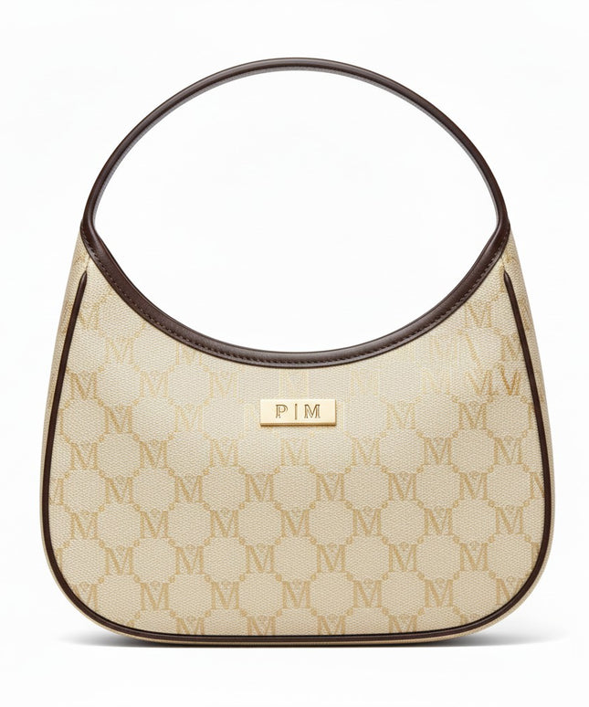 M-SIGNATURE Sandstone Monogram Hobo Mini
