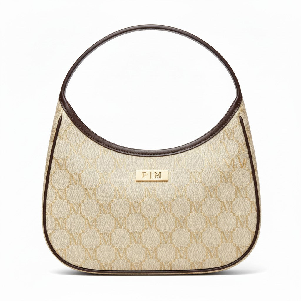M-SIGNATURE Sandstone Monogram Hobo Mini