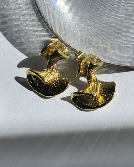 LUNAR ARC LUXE EARRINGS In Solid Stainless Steel 18K Gold-Plate