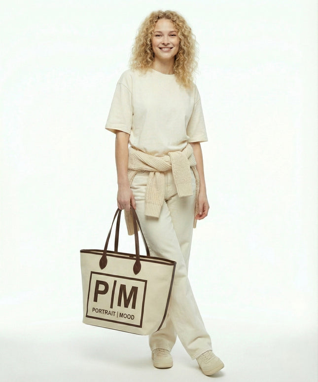 P|M Signature Framed Canvas Tote