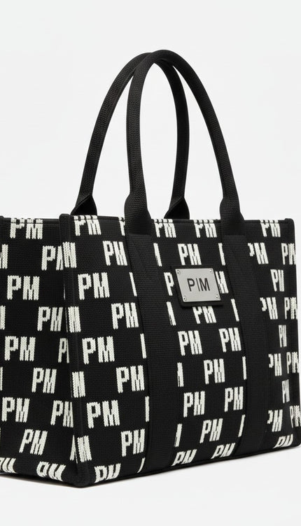 The PM Noir Icon Knit Tote
