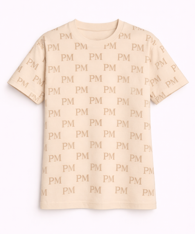 The PM Sandstone Monogram Cotton Tee