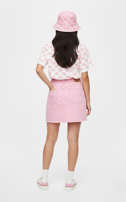 The PM Bubblegum Monogram Skirt