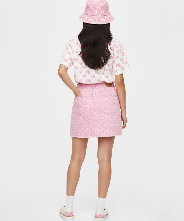 The PM Bubblegum Monogram Skirt