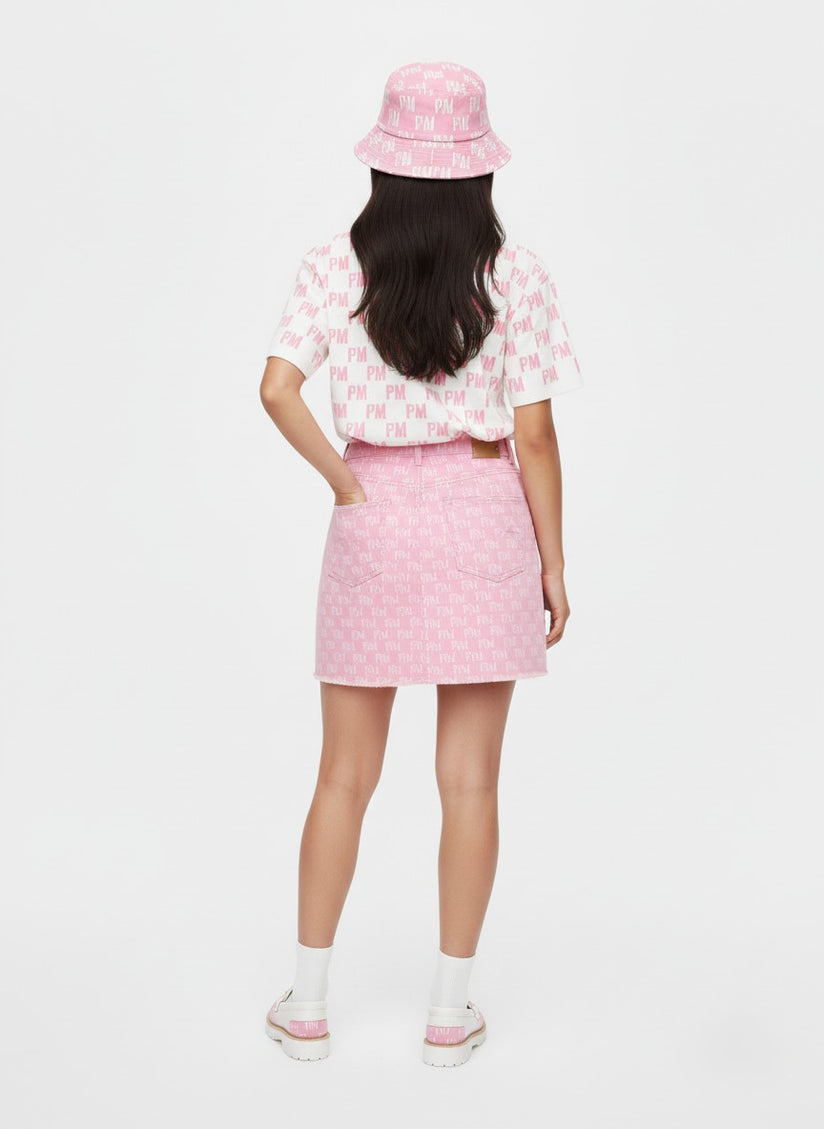 The PM Bubblegum Monogram Skirt