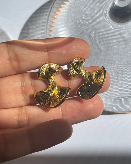 LUNAR ARC LUXE EARRINGS In Solid Stainless Steel 18K Gold-Plate