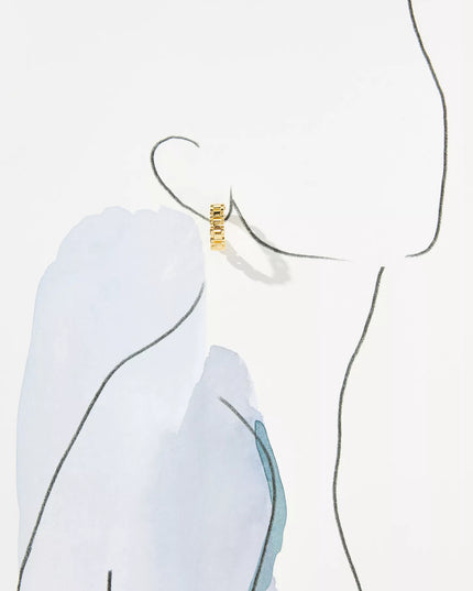 CLASSIC FRENCH LUXE HOOPS  In Solid Stainless Steel 18K Gold-Plate