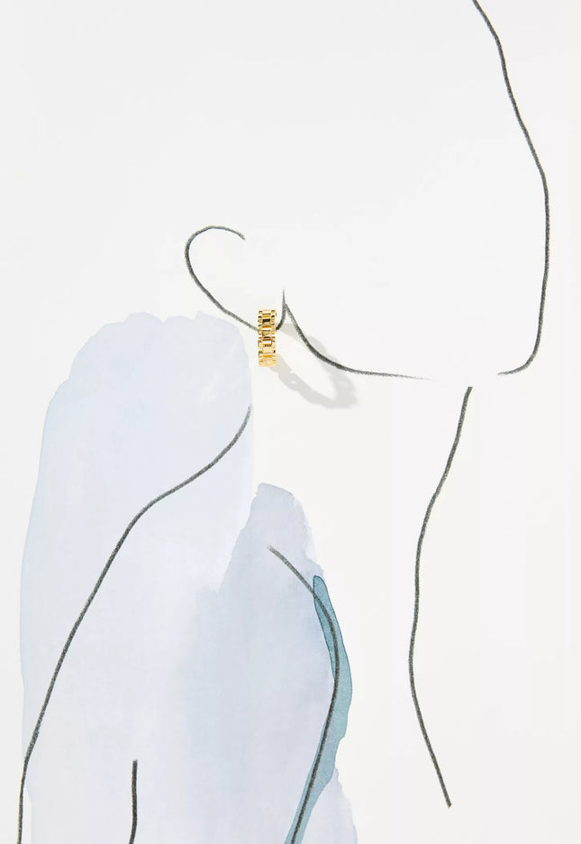 CLASSIC FRENCH LUXE HOOPS  In Solid Stainless Steel 18K Gold-Plate